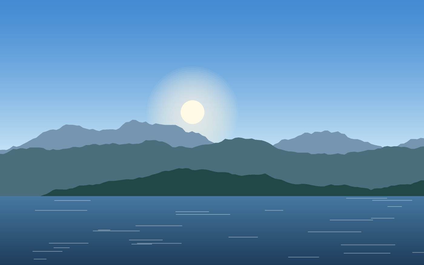 Ilustração de uma paisagem